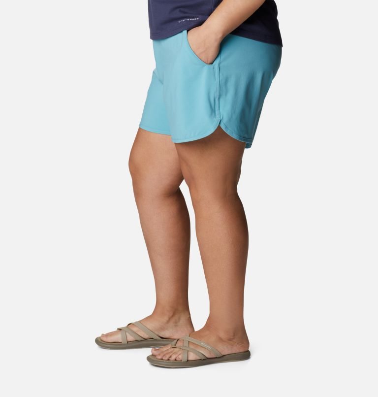 Women's Columbia Pleasant Creek Stretch Shorts Turquoise | Plus Size CA-G581A